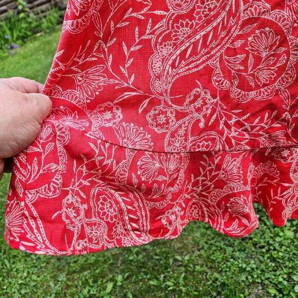 Universal Thread Womens Coral Paisley Ruffle Wrap Skirt XXL Cotton/Rayon Blend - Picture 14 of 16
